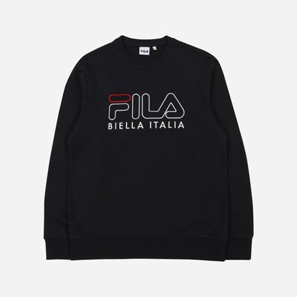 Fila 3D Logo Embroidered Women's Sweatshirts - Black,NZ 207-3825